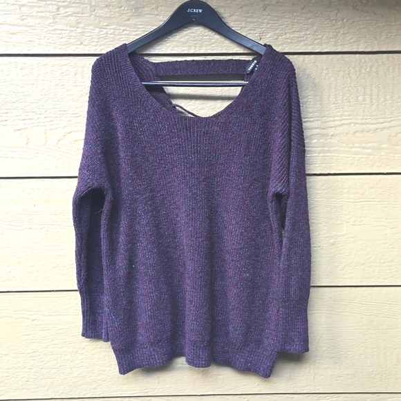 Torrid Lace Up Open Lace up Back Scooped Neck Sweater 2x - Picture 3 of 8